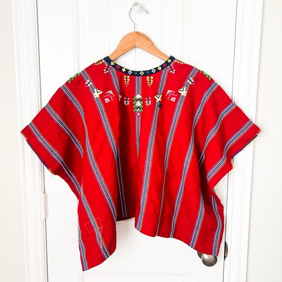 Fortela Women’s Embroidered Red Blouse Size 40 XS/S - Picture 2 of 2